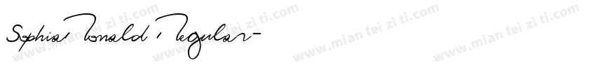 SophiaRonald Regular字体转换
